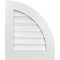 Ekena Millwork Quarter Round Top Right Surface Mount PVC Gable Vent w/ 3-1/2"W x 1"P Standard Frame, 20"W x 24"H GVPQR20X2401SF - alternate 1